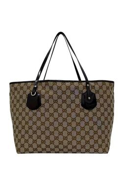 Gucci Tote Bag GG Canvas Beige Purple